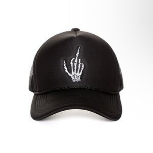 Creep Street F*** Off Skeleton Middle Finger Trucker Hat NWOT